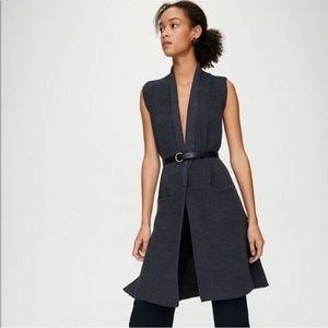 Aritzia Wilfred Olivie Sweater Vest Speckle Wool Mohair Blend Size XXS